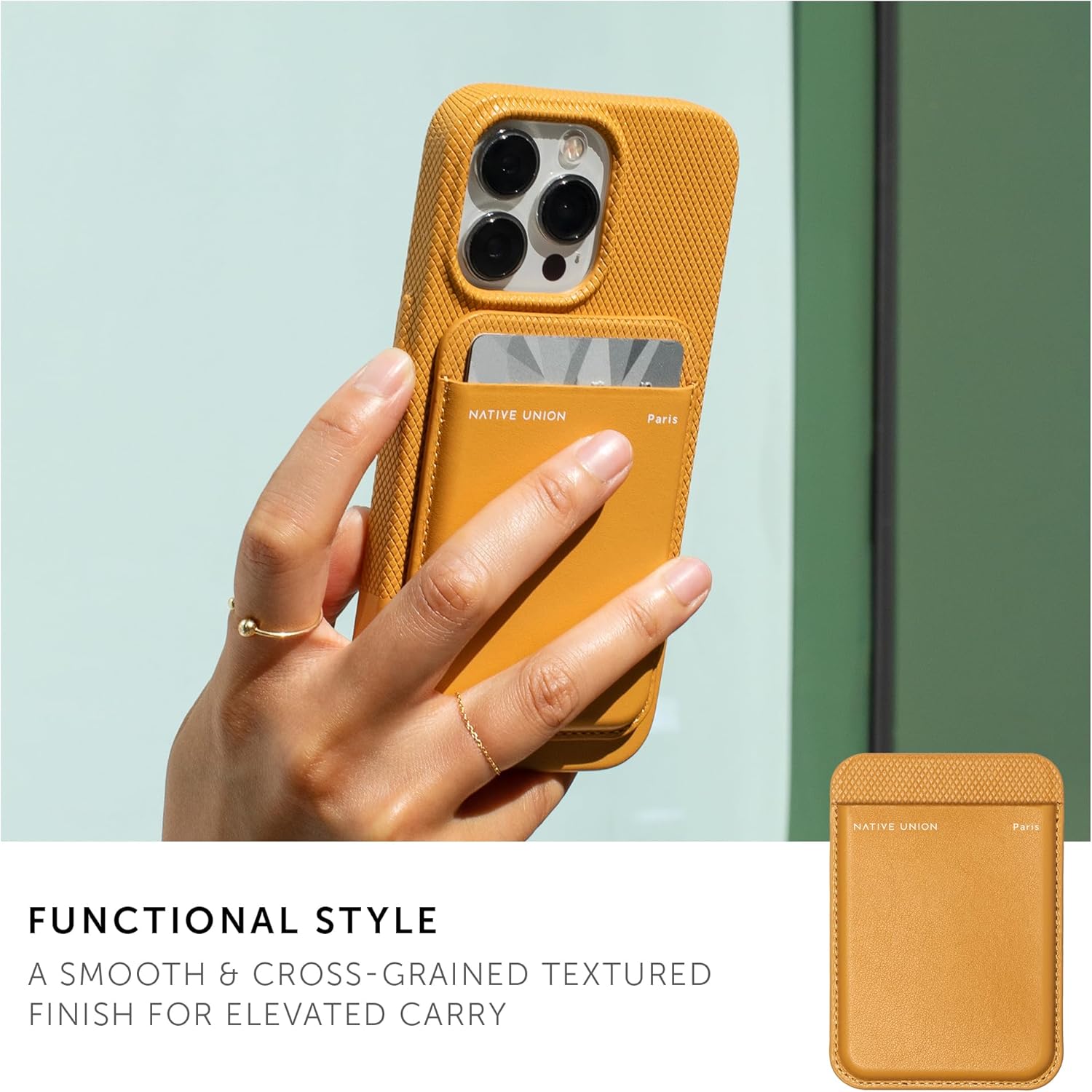 Native Union (Re)Classic Wallet | Magnetic – MagSafe Compatible Card Holder for iPhone Air, 17, 16, 15, 14 – Extra Secure & Ultra Slim – Safely Stores 3 Essential Cards – Durable & Recycled Materials