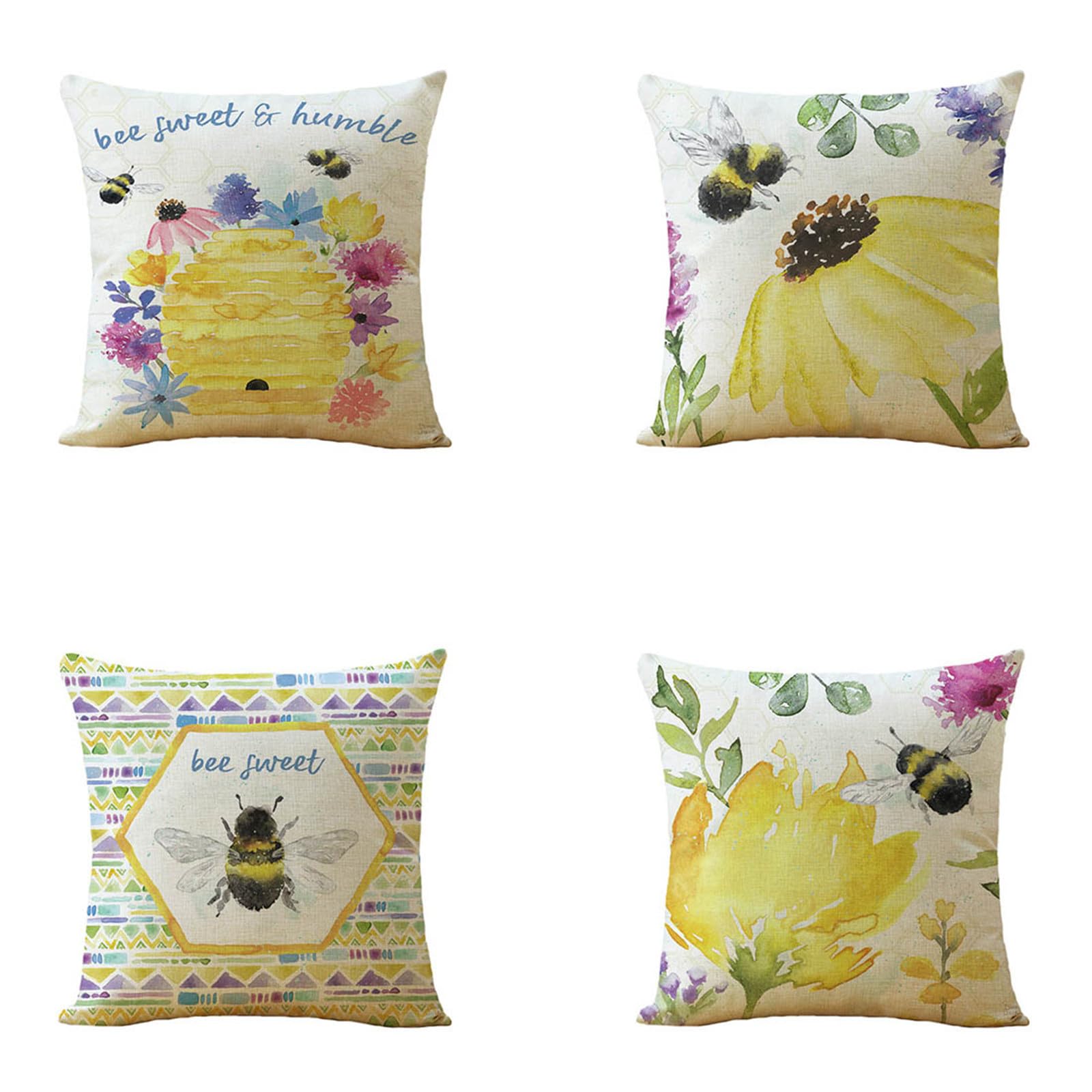 Housses de coussin 55x55cm animaux canapé lin taie oreiller décoration salon chambre extérieur