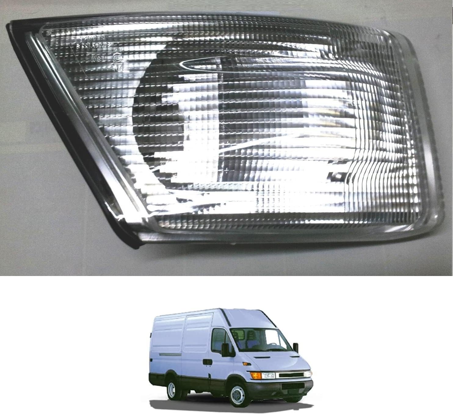 Generico FRECCIA FARO FANALE COMPLETO ANTERIORE DESTRO BIANCO ADATTO A DAILY IVECO 2000 504104467
