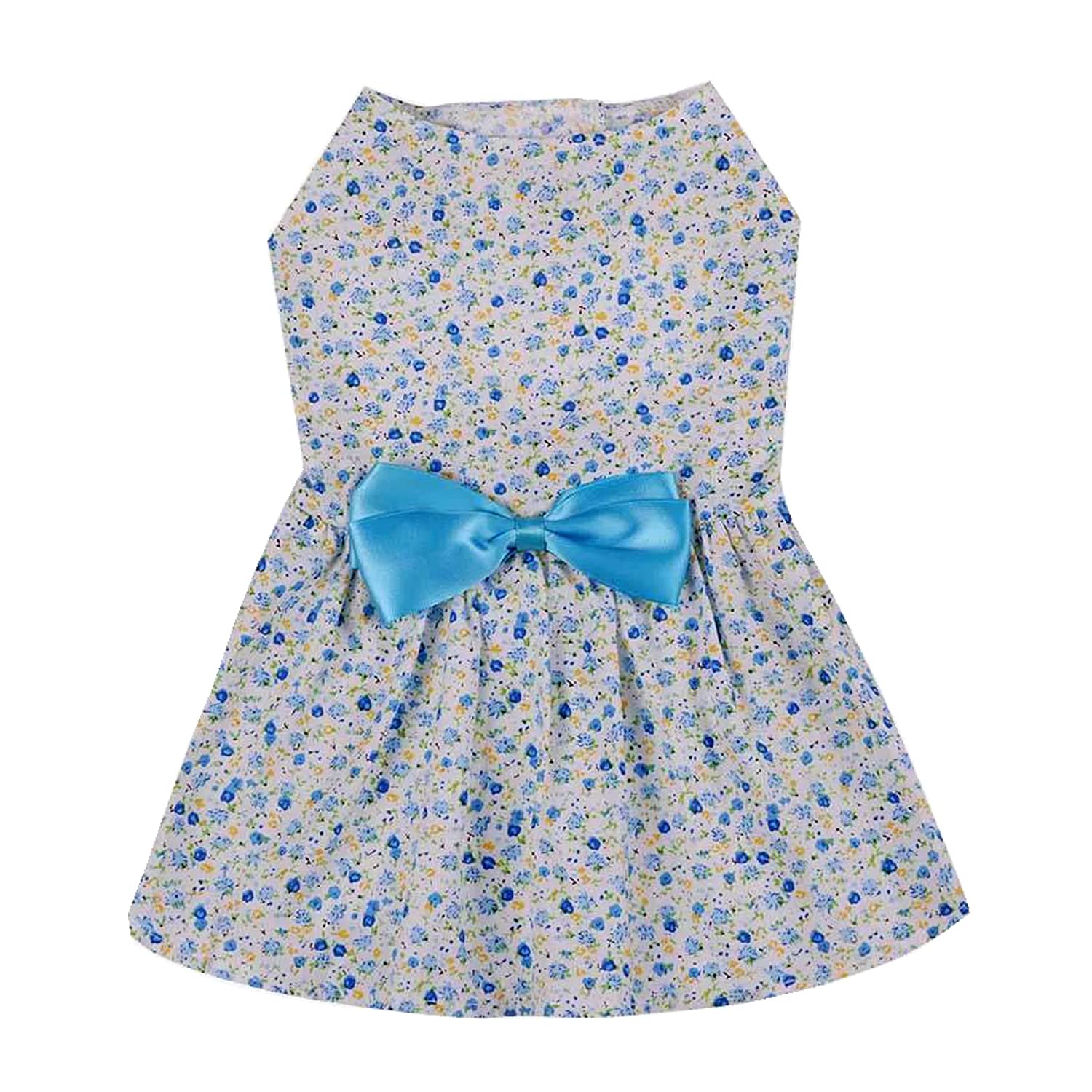 KUTKUT Lovely Floral Pet Frock | Dog Ribbon Skirt Dress for Small Dogs & Cats | Summer Clothing Cat Clothes Small Dog Wedding Dress (Size: XL, Chest : 46cm, Back Length: 41cm) (B097Y52TL5) Amazon Price History, Amazon Price Tracker