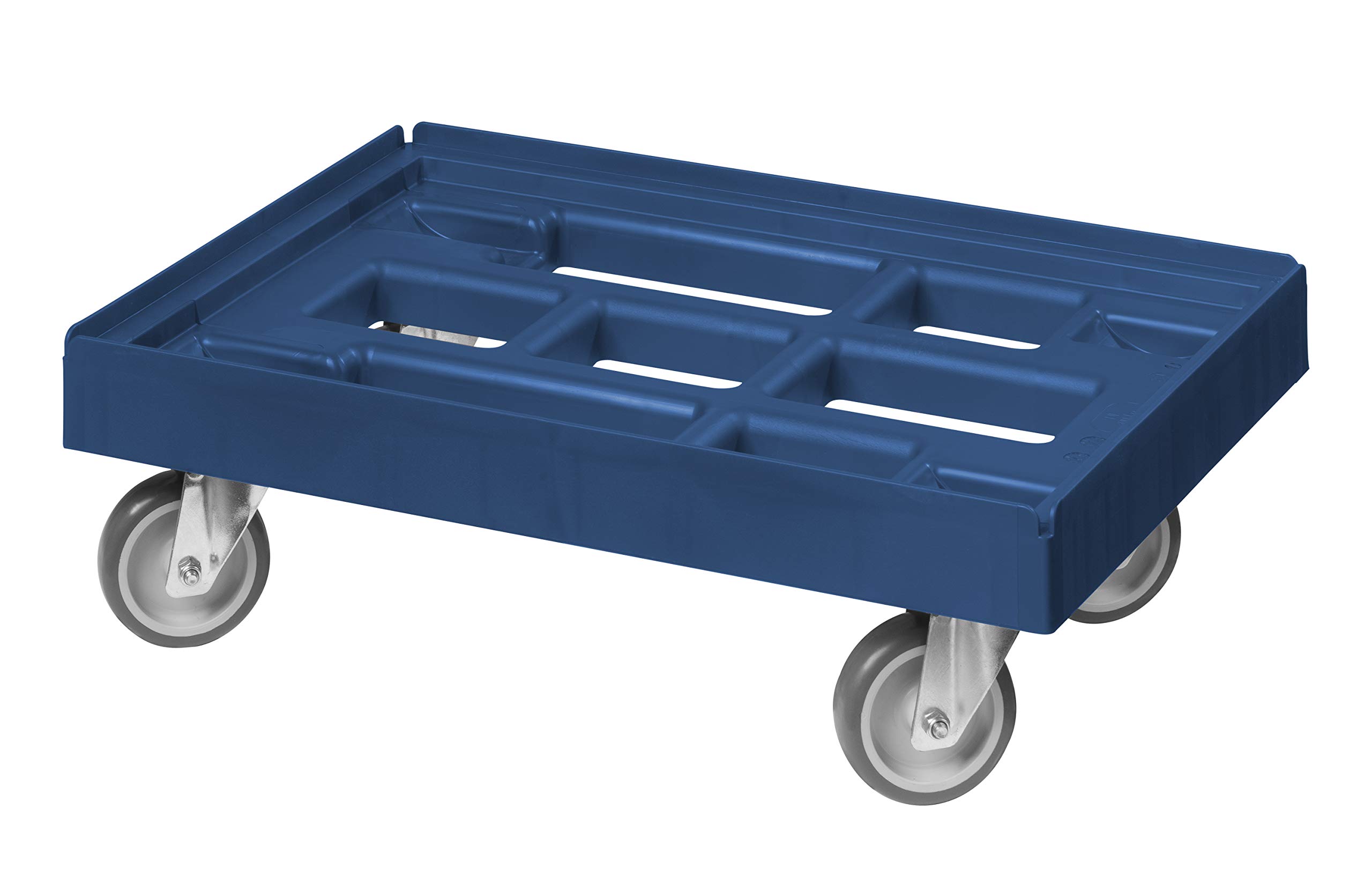 5 Stück Transportroller für Kisten 60 x 40 cm mit 4 Lenkrollen in blau