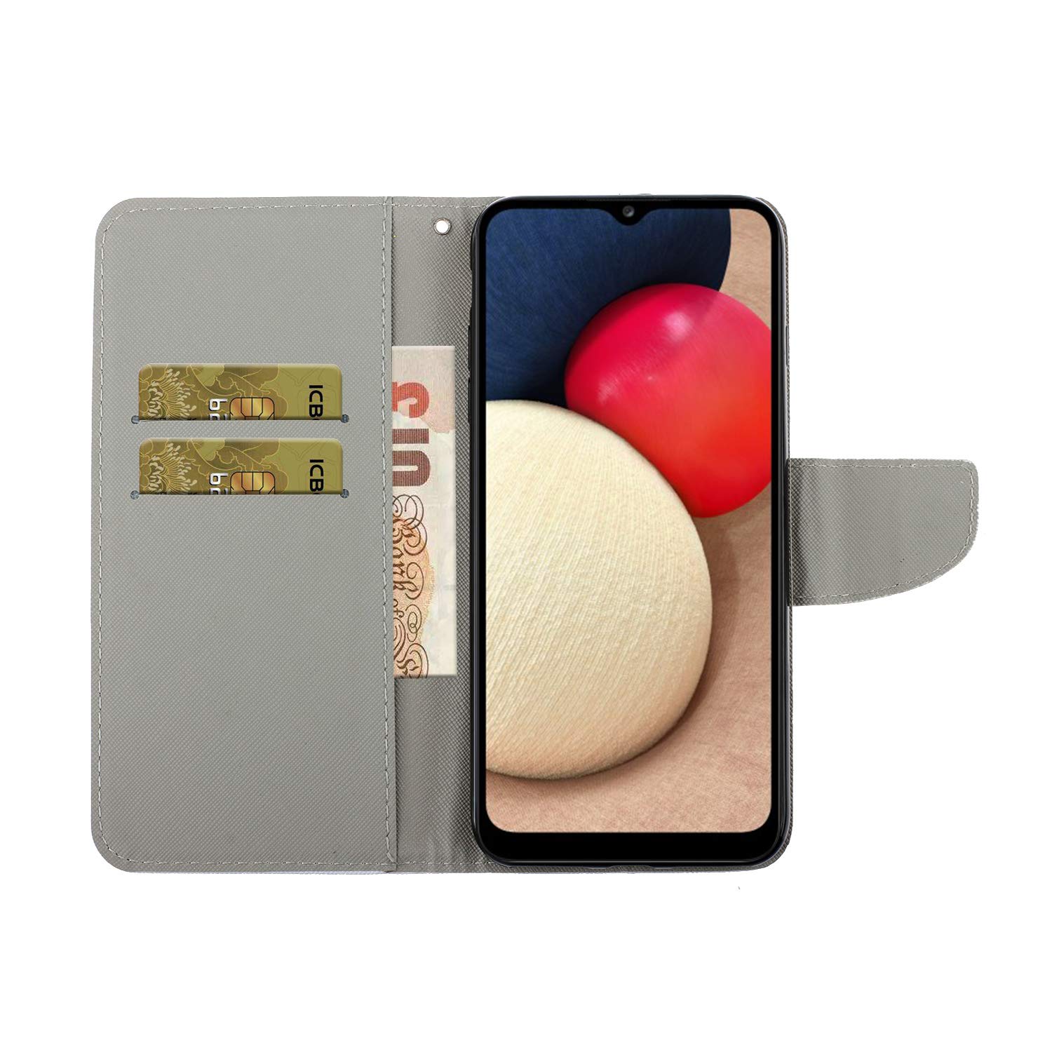 Custodia OPPO A93 2021 Portafoglio Blu in Pelle con Supporto Stand
