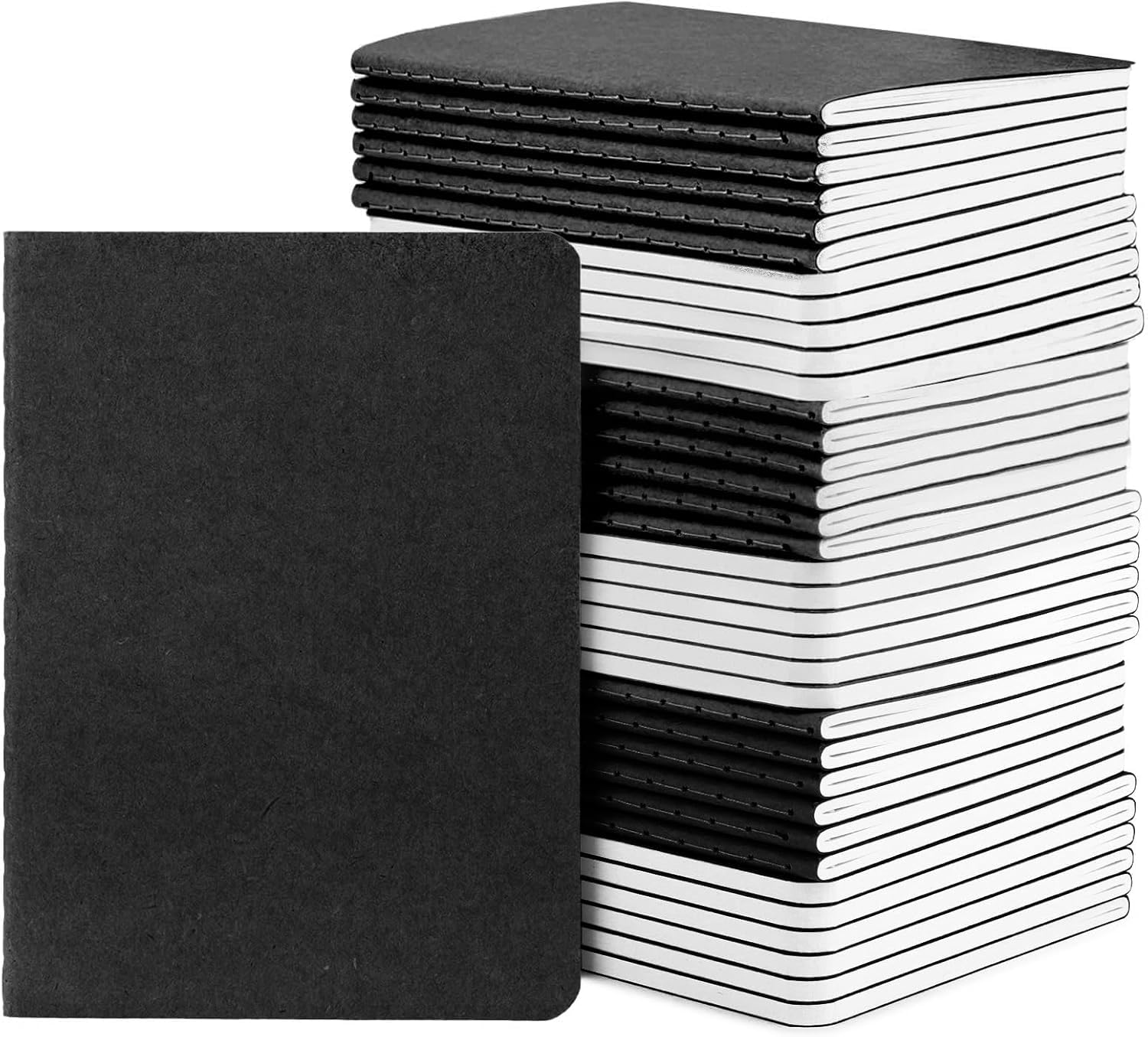Notizbuch A6 Dotted, 100gsm Gepunktet Notizblock Softcover Schwarz