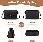 RAINSMORE Crossbody Bags for Women Retro Leather Crossbody Purses with Adjustable Strap Ladies Shoulder Bag for Work Shopping