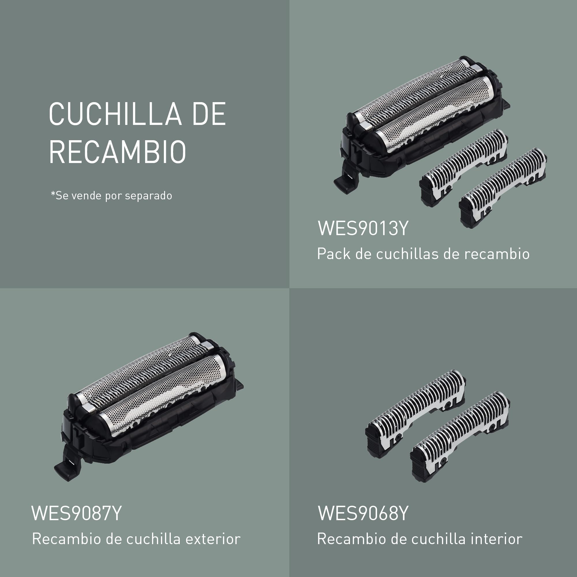 Panasonic ES-ACM3BW503 Serie 700 Afeitadora Compacta de 3 Cuchillas, Afeitadora Eléctrica Húmeda y Seca para Hombres, Sensor de Barba, Resistente al Agua IPX7, Carga USB-C y Adaptador, Blanco