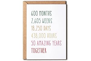 50th Anniversary Card Funny 50 Years Wedding Anniversary Card Tenth Anniversary Card