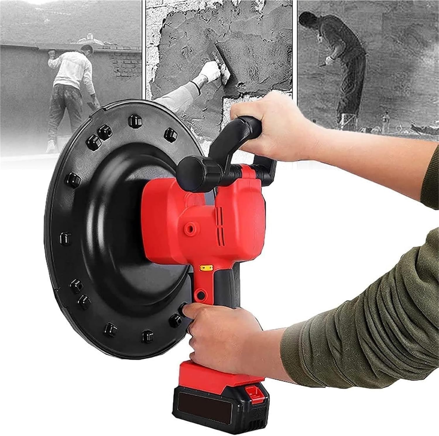 Wall Smoothing Polishing Machine, Automatic Putty Plastering Machine 6 Speed Adjustable 2Battery(1Battery)