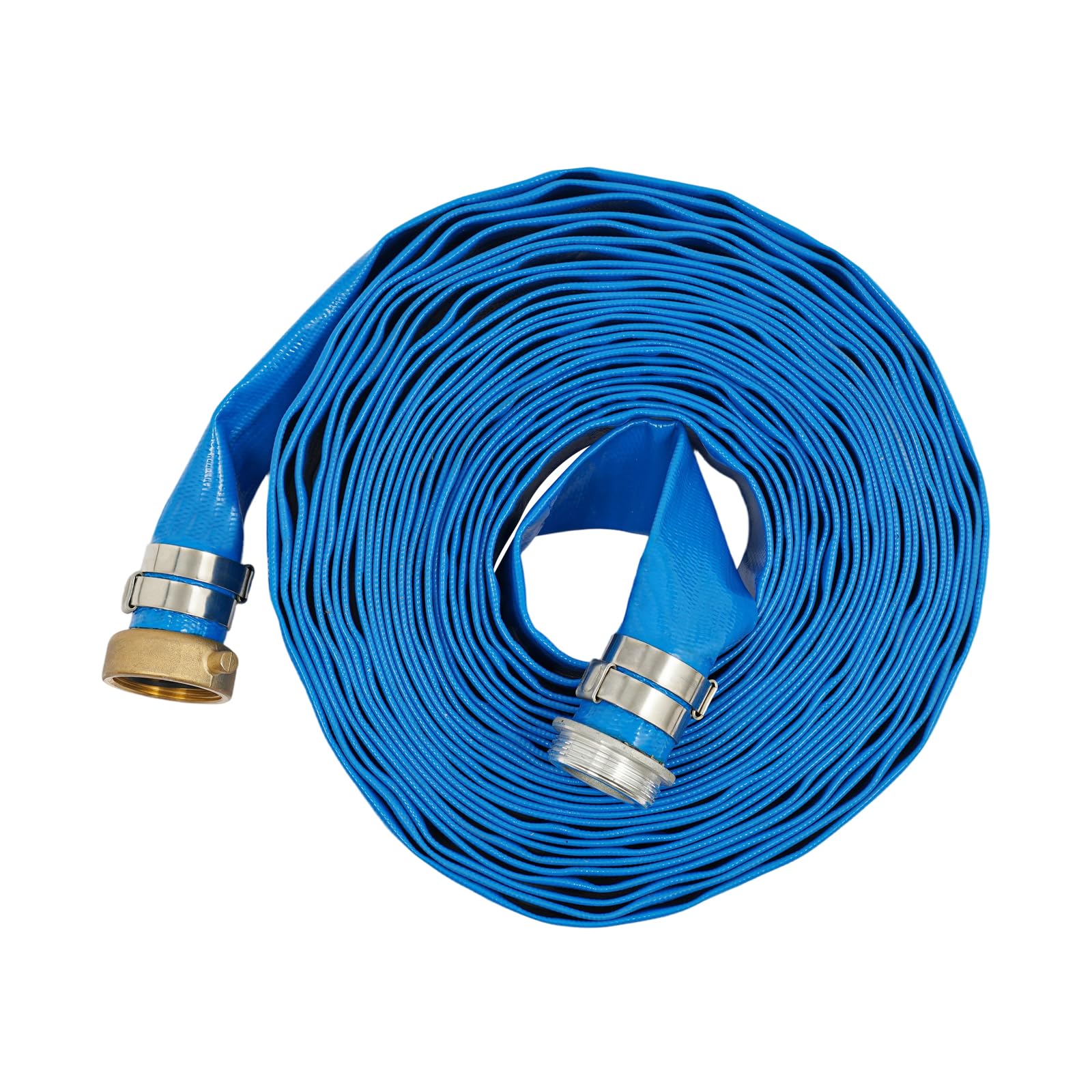 Drain Hose 50 ft Lay Flat Water Discharge Hose for Swimming Pool Agricultural Irrigation Backwash Hose 1.5 inch