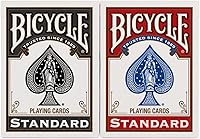 Vista 4 de Bicycle Juego de 4 Mazos de Cartas, Barajas de Tamaño Póquer con Índice Estándar en Rojo y Negro para Póquer, Blackjack, Rummy, Noches de Juego