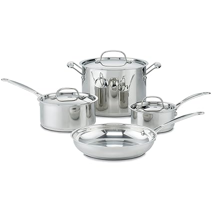Cuisinart 77-7 Chef's Classic Stainless 7-Piece Cookware Set