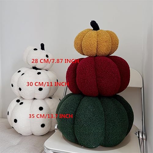 Miniatura 3 de MOJUN Almohada de calabaza, 7.8 pulgadas, bonita almohada en forma de calabaza en 3D, cojín decorativo de otoño y Halloween, para el hogar, sofá,