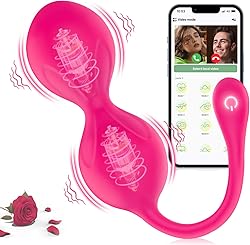 Vibrador Vibradorador Clitoris Pequeño Mujer Juguetes Eróticos Control Remoto APP 9 Modos Huevo Vibracion con Mando a Distancia Vibradores Consoladores Mujer con Vibracion Bolas Chinas Sex Toys(Fuxia)
