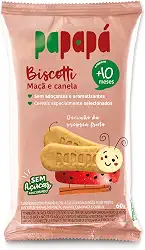 Papapá Biscoito Infantil Biscotti Sabor Maçã e Canela 60g