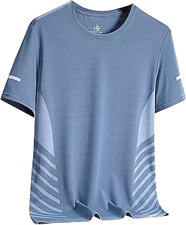 [Yammkia] 半袖 Tシャツ インナー 吸汗速乾 UVカット ラッシュガード 筋トレ フィットネス スポーツtシャツ 冷感 L-5XL 体型カバー 接触冷感 速乾 定番 カットソー 伸縮性 トップス ジム