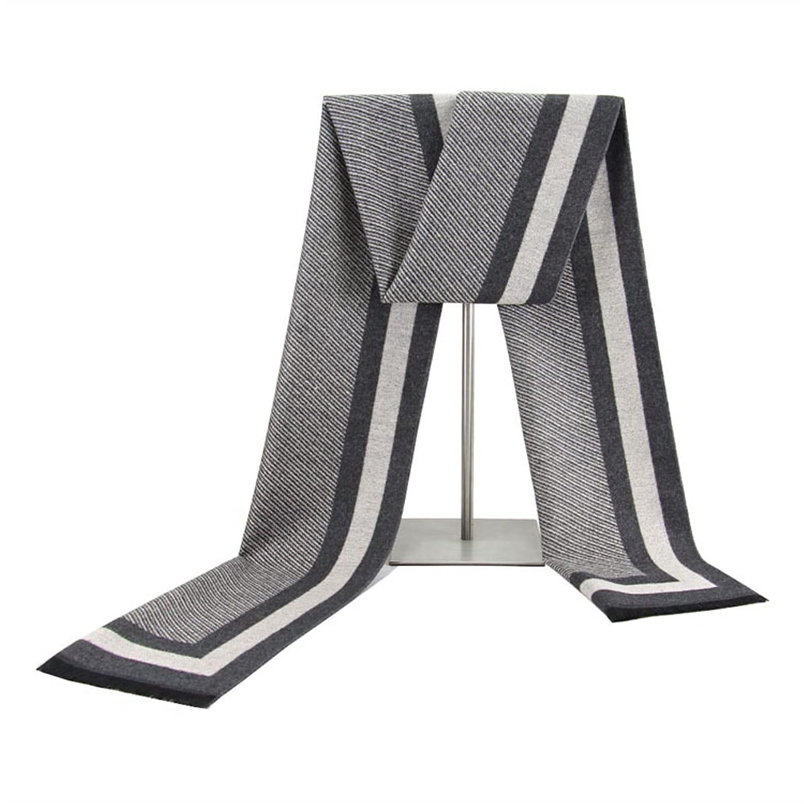 SISWIMWomens Winter Scarf Autumn and Winter Men's Scarves Warm Winter Men's Business Scarves Scarves for Men Imitation Cashmere Shawl for Women (Color : White)