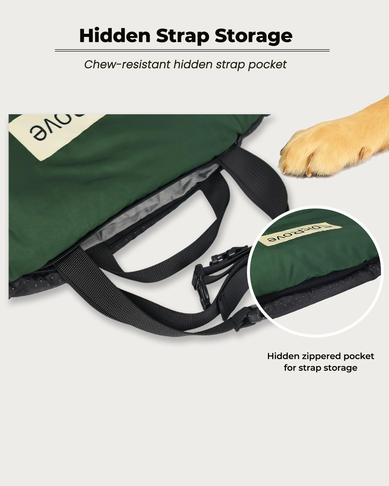 RovePad Trail – Alfombra Impermeable para Perros 110×68 cm, Antideslizante y Lavable, Resistente a arañazos, Plegable y Duradera, Ideal para Perros y Gatos en casa, Coche, Viaje y Camping