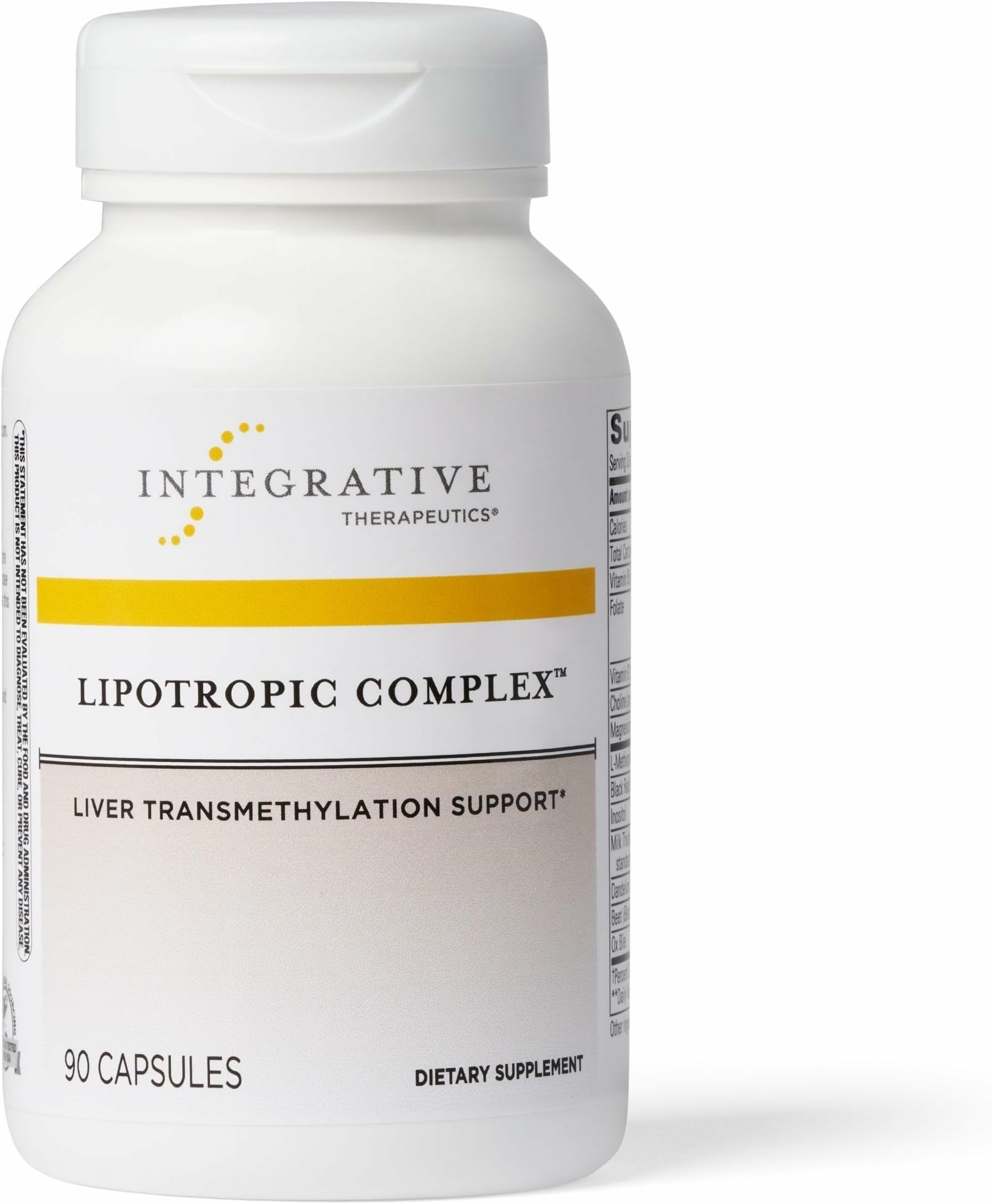 Lipotropic Complex - Liver Support Supplement for Adults* - Includes Milk Thistle & Vitamin B6 and B12 - Gluten-Free & Dairy-Free - 90 Count (45 Servings)