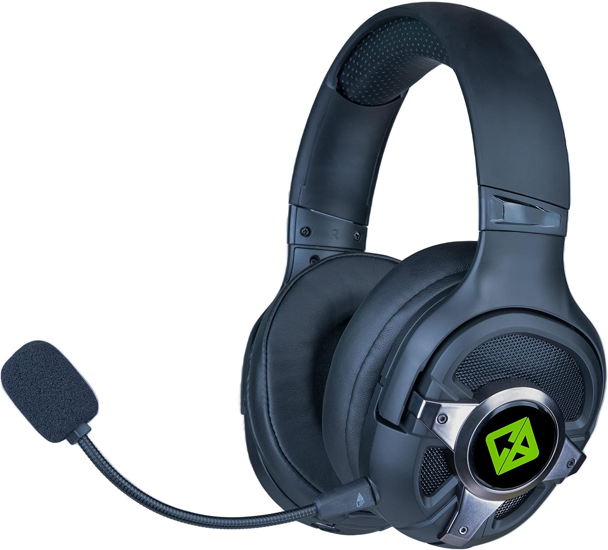 Cosmic Byte Oberon Wireless Headphone, Tri Mode WiFi + Bluetooth 5.3 + Wired, Ultra Low Latency, Detacheable ENC Mic, 90° Rotatable Earcups, Hi-Fi 50mm Drivers (Black)