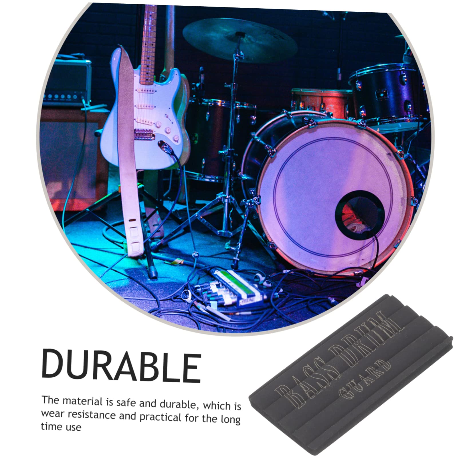ULDIGI 2Pcs Non Slip Drum Foot Pads Durable Drum Mats for Jazz Drum Pedal Easy Installation Sound Insulation and Shock Protection for Drum Players