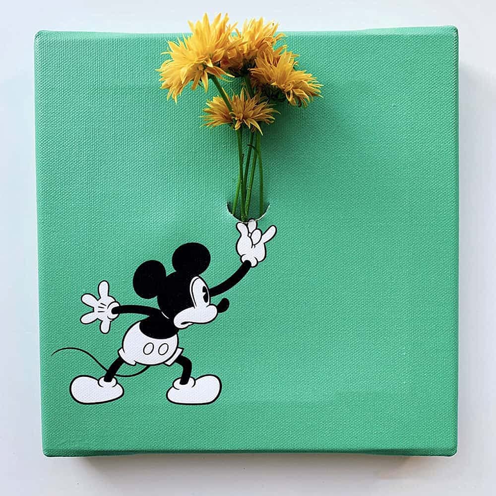 Mickey Canvas Art Panel, 20×20cm