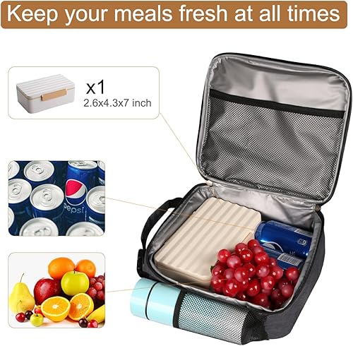 Miniatura 3 de Lonchera para hombres y mujeres a prueba de fugas, pequeña bolsa de almuerzo reutilizable, segura para alimentos, duradera, contenedor de almuerzo