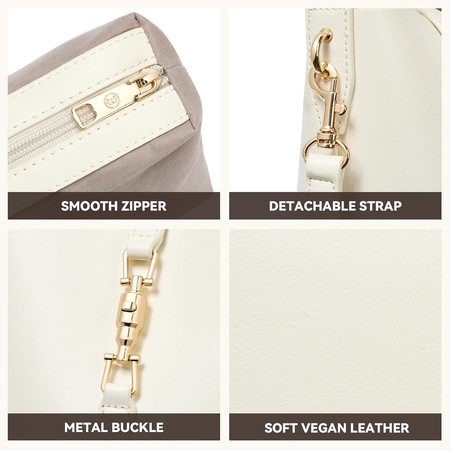 BOSTANTEN Small Bucket Bag for Women Crossbody Bags Trendy Vegan Leather Shoulder Purses Designer Ladies Handbags