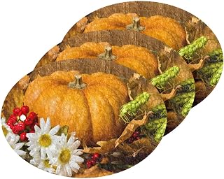 Pumpkin Daisy Scrub Sponges Kitchen Thanksgiving Day Dish Sponges for Washing Dishes Non Scratch Reusable Compressed Cellulose Sponges Hanging for Household Cleaning 3 Pack
