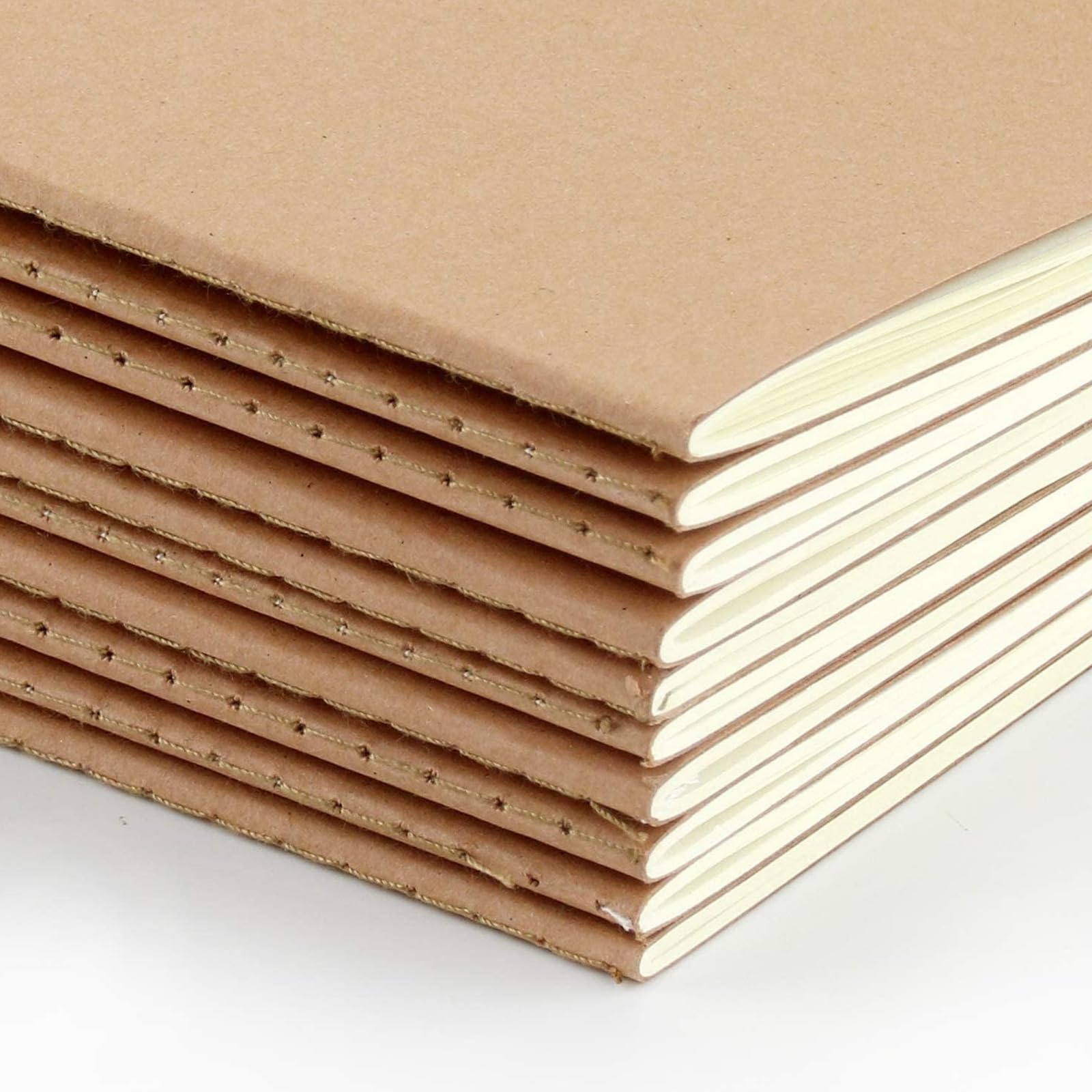 Adri 100 Cuadernos A5 lisos kraft, Páginas Blancas, Libretas de Notas para Escritura, Dibujo, Notebooks, Diario, Bloc de Notas, Escolar, Regalo, para Niños, Estudiantes.
