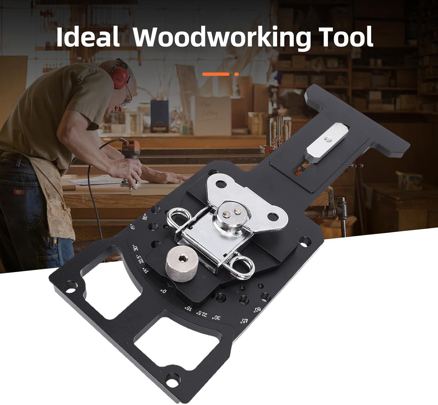 Track Saw Square Adjustable Angle Guide Rail Square for Woodworking with -60° to 60° Quick Positive Angle Stop Compatible with Powertec WEN Saws