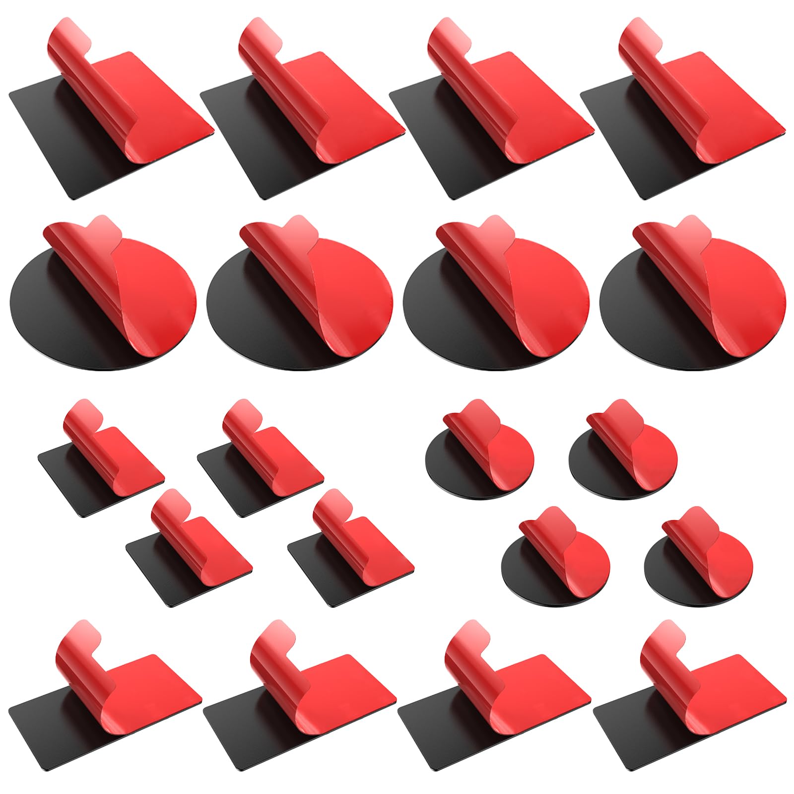 Double Sided Tape Heavy Duty, 20PCS VHB 5952 Adhesive Pads - 1 in & 2 in Squares and Dots, 1x2 in Rectangles, Strong Hold Mounting Tape for Crafts, Photos, Home & Office Use