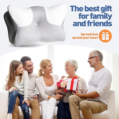 Miniatura 6 de Almohada cervical cervical para aliviar el dolor, almohada ergonómica para dormir de lado para soporte de cuello, almohada de contorno ortopédica