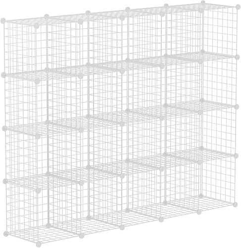 Miniatura 65 de HUBSON Organizador de almacenamiento de cubos de alambre, para libros, juguetes, manualidades, macetas para plantas y petCloset y estantes de Negro