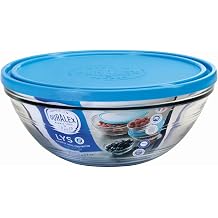 Duralex 9068AM06 Lys Round Salad Bowl with Lid 23.2 cm Clear Glass