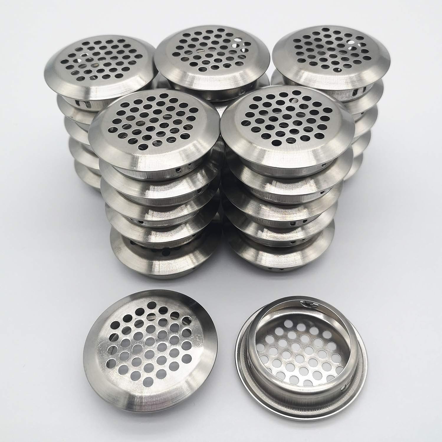 CTRICALVER 27 Pcs Stainless Steel Air Vent Hole Ventilation Louver, Set4, 35mm * 27 pcs - Image 3