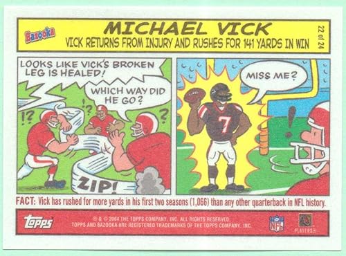 Michael Vick 2004 Topps Bazooka Comic #22 - Atlanta Falcons