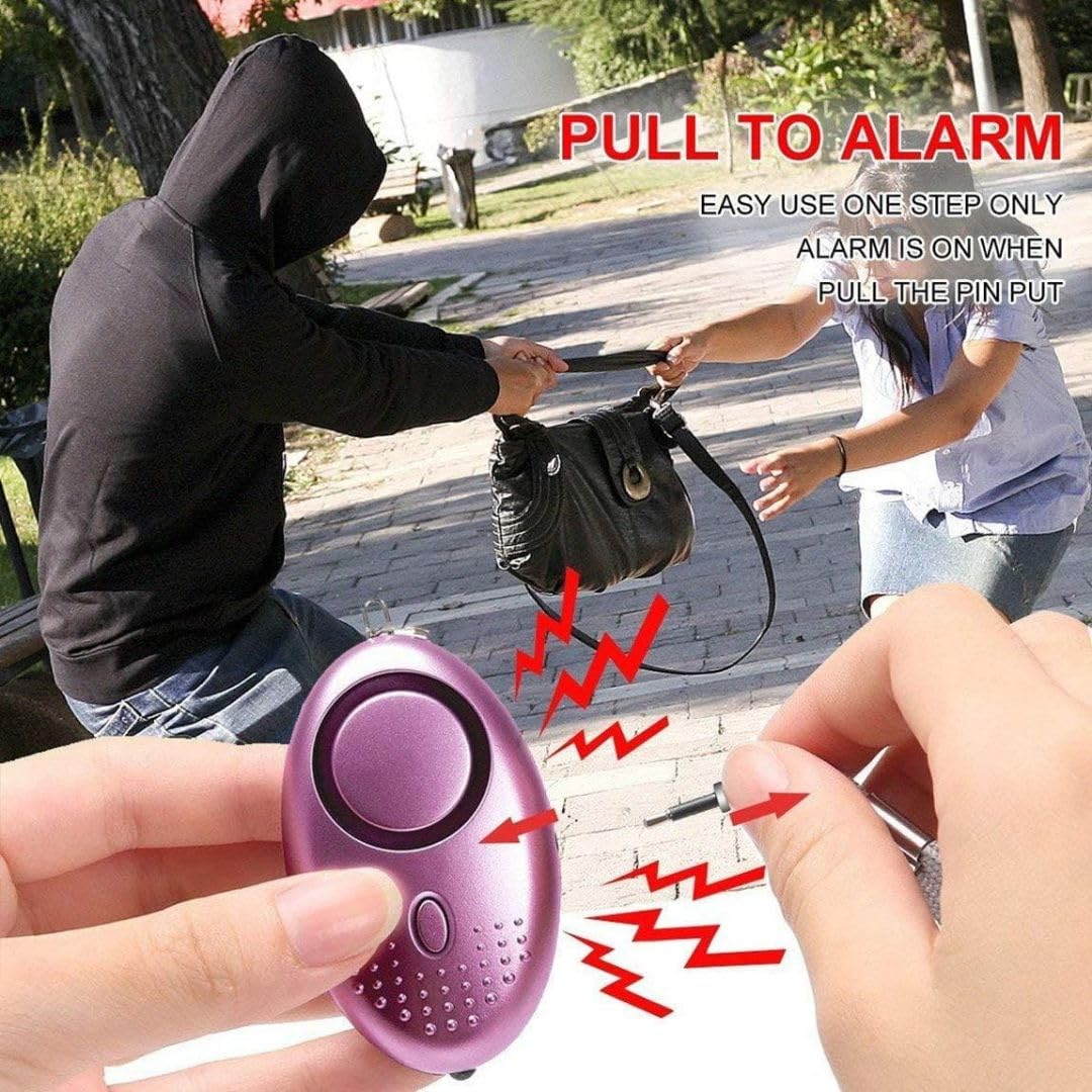 2Pc 140db Police Approved Mini Minder Loud Personal Staff Panic Rape Attack Safety Security Alarm Keyring with Torch - Image 2