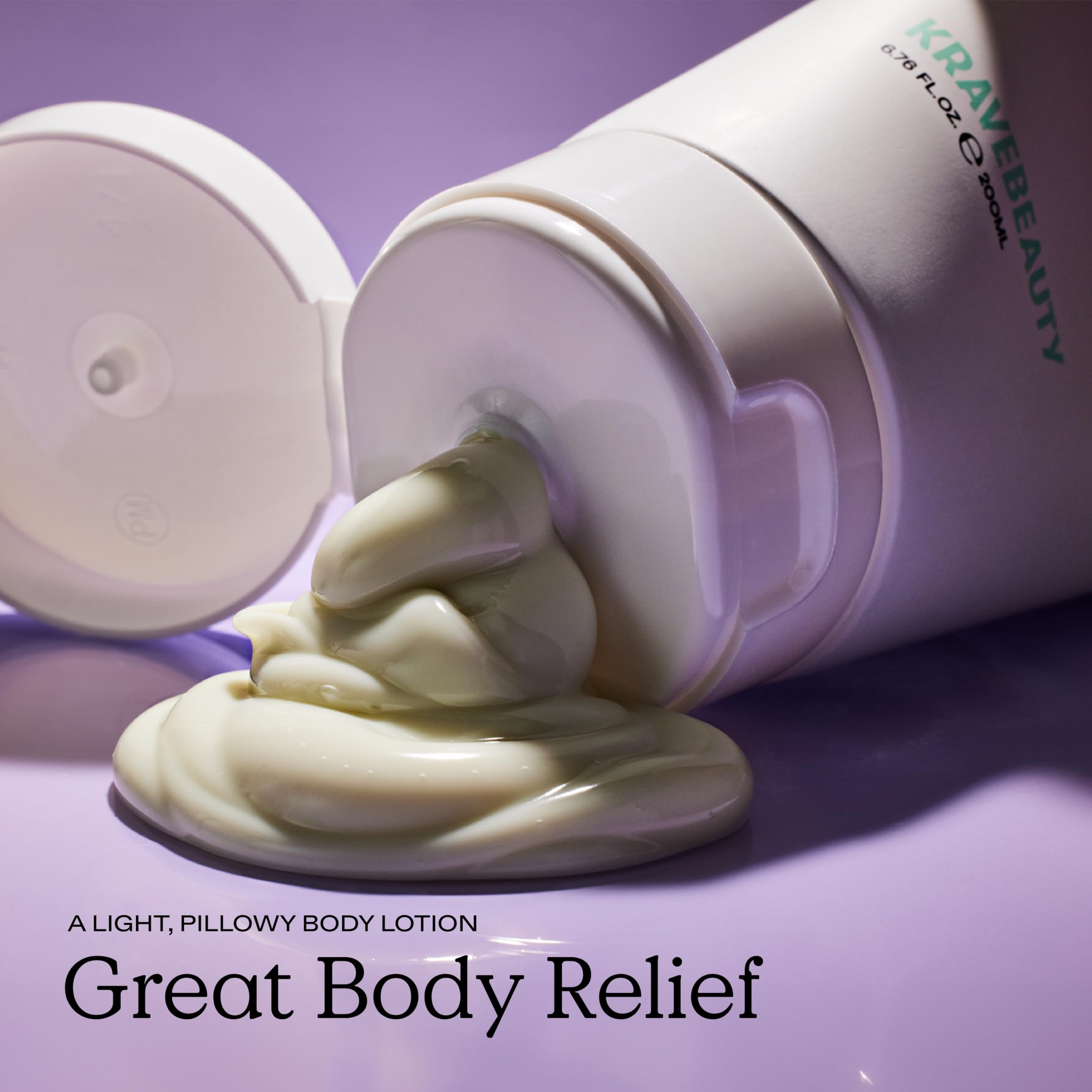 KraveBeauty Great Body Relief Skin Barrier Body Lotion, Contains 5% Tamanu Oil to Soothe Irritation, Provides 24 Hour Moisture, Vegan & Cruelty Free, 6.76 fl oz, New Formulation