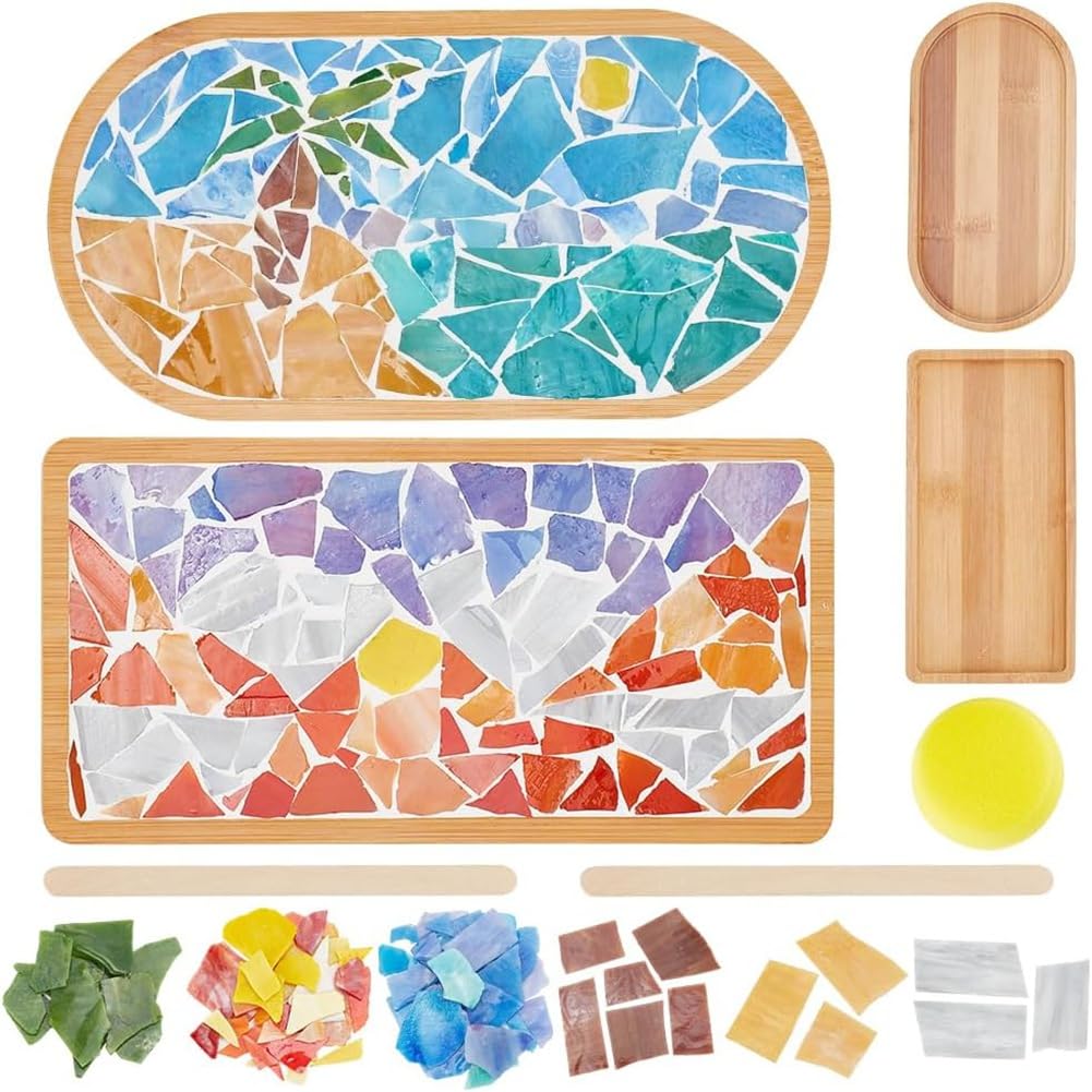 Kit mosaïque noix de coco pour des dessous de verre faits main