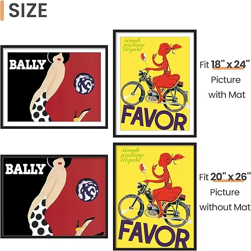 Vista 90 de upsimples - Portarretratos de 8.5 x 11 pulgadas, para fotos de 6 x 8 pulgadas con paspartú o de 8.5 x 11 pulgadas sin paspartú, marcos de fotos