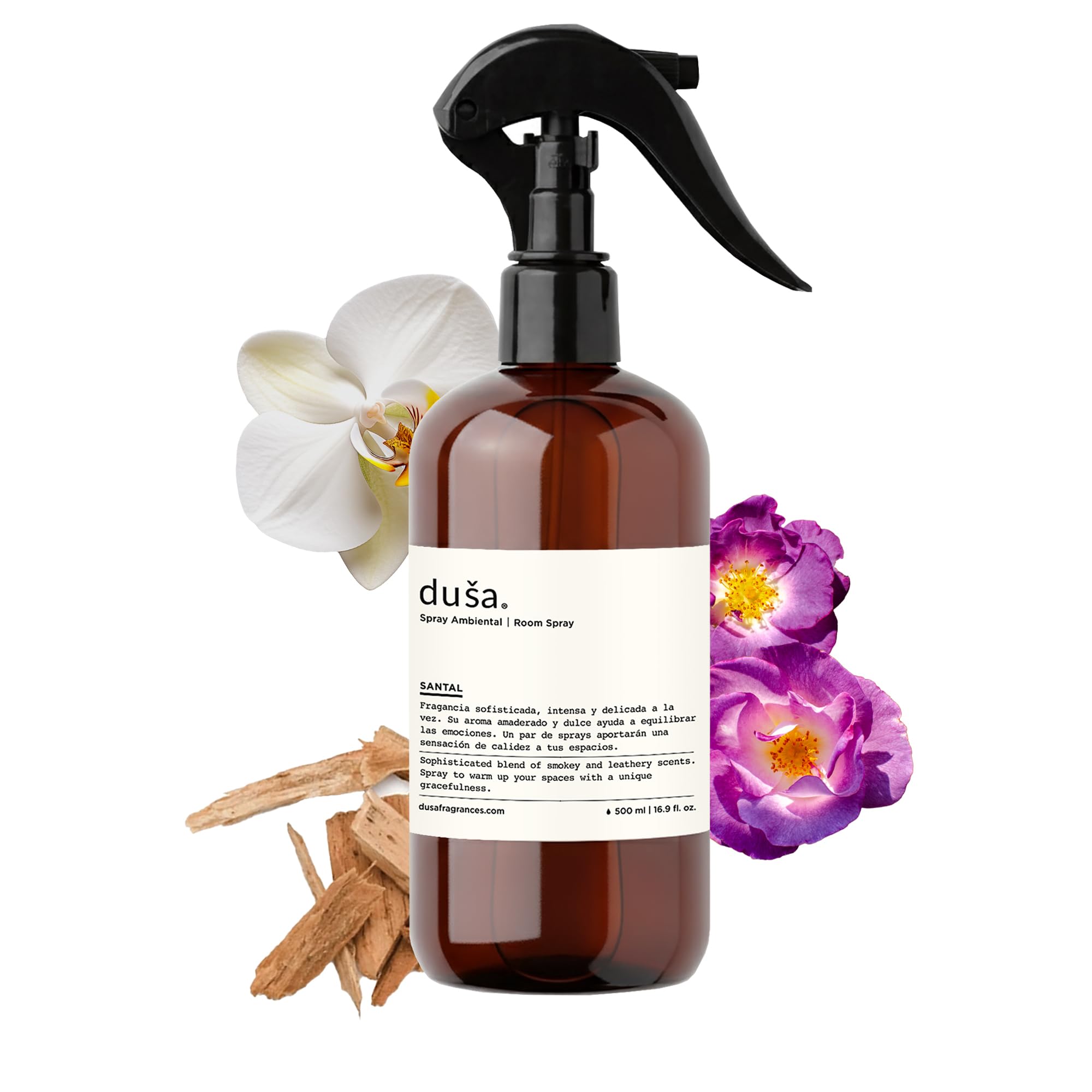 Dusa Santal Room Spray - 16.9 fl oz - Ultimate Home Fragrance, Bed Room Essentials & Soothing Fabric - Natural Air Freshener & Linen Mist for Home -