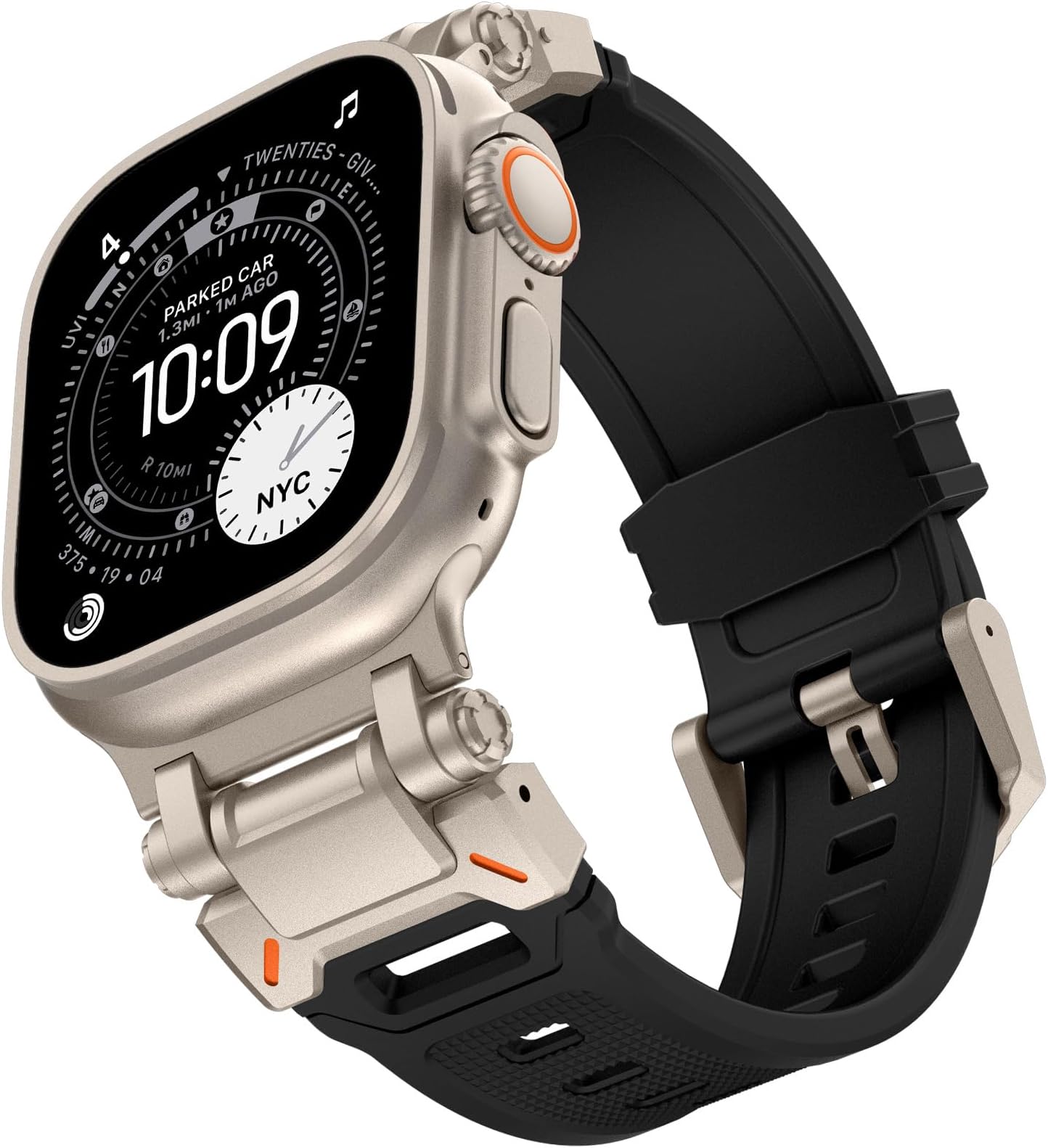 KADES Rugged TPU Sport Band for Apple Watch Ultra 3/2/1 49mm, Metal Connectors for Apple Watch Series 11/10/SE3 46mm Series 9/8/SE2/7/6/SE/5/4/3/2/1 45mm/44mm/42mm