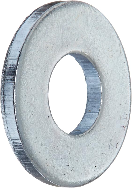 Small Parts 08WSAEPK Steel Flat Washer, Zinc Plated Finish, ASME B18.22.1, No. 8 Screw Size, 3/16" ID, 7/16" OD, 0.049" Thick (Pack of 100)