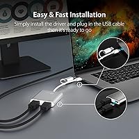 Vista 6 de j5create Adaptador multimonitor USB-C a HDMI dual con convertidor USB tipo A 4K + 2K Compatible con Windows y Mac (JCA365)