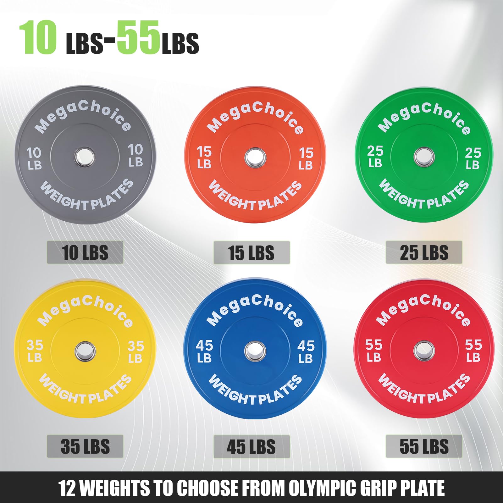 Hantelscheiben aus Gummi, 5,1 cm, 1 Paar, 1 Paar, 0,6–25 kg, Wechsel-Hantelscheiben-Set, 5,1 cm, farbige fraktionierte Hantelscheiben für Gewichtheben, Krafttraining zu Hause
