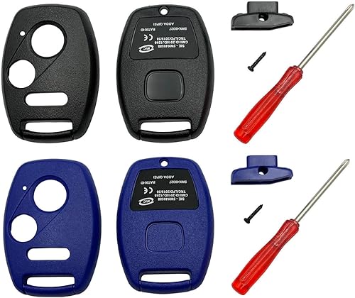Miniatura 7 de Funda de repuesto para llavero Honda Accord Crosstour Civic Odyssey Fit CR-V CR-Z con destornillador (negro)