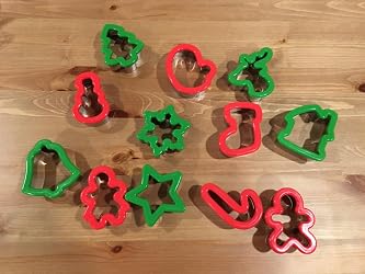 JOYIN 13-Piece Stainless Steel Christmas Cookie Cutter Set With Rolling Pin – 3.5-Inch Cutters For Gingerbread & Snowflakes