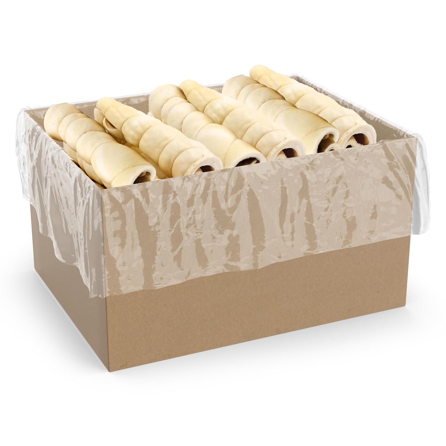 Raw Paws Beef Cheek Rolls for Dogs Large - 10 inch (4 Pack) - Packed in USA - Free-Range, Rawhide Alternative Dog Chews - Retriever Rolls - Beef Cheeks for Dogs