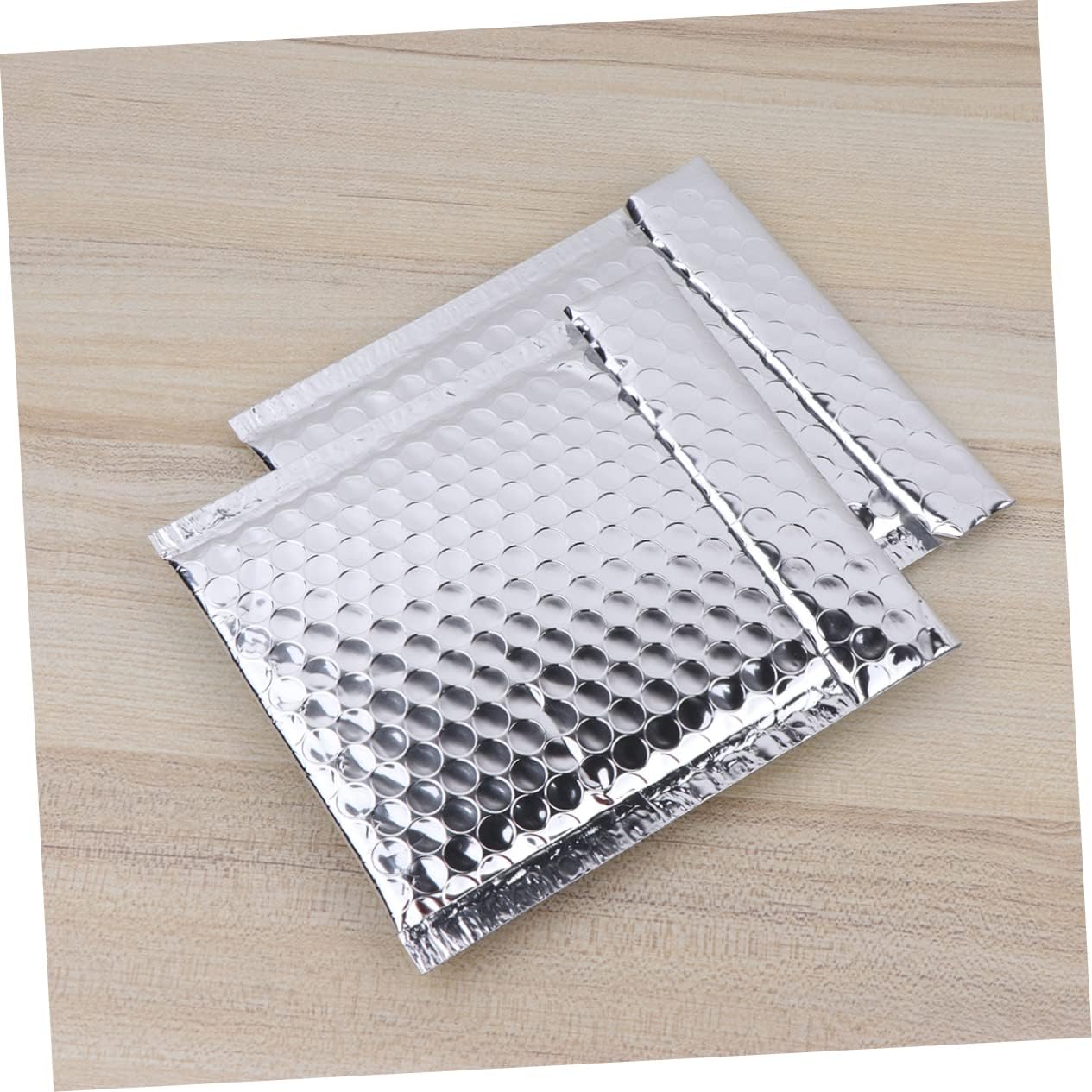 28pcs Pet Material Aluminum Film Bubble Bag Logistics Packaging Bubble Pouch Silver for Moving Shipping