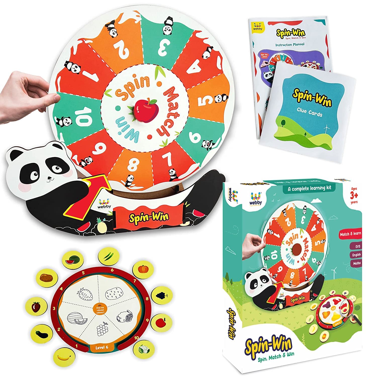 Lattice Wooden Spin Win - Spin, Match & Win Educational Game, Table Top Fun Family Game Set for Kids (B0BRBDQ9TR) Amazon Price History, Amazon Price Tracker
