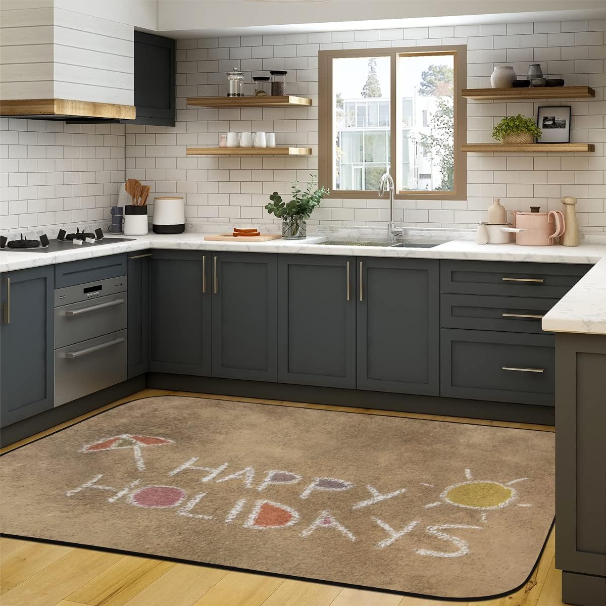 5 x 7 feet Happy Holiday and Sand Super Soft Area Rug for Kids Baby Nursery, Kids Girls Nursery Plush Rug Home Decor Rug, Fuzzy Rugs for Nursery